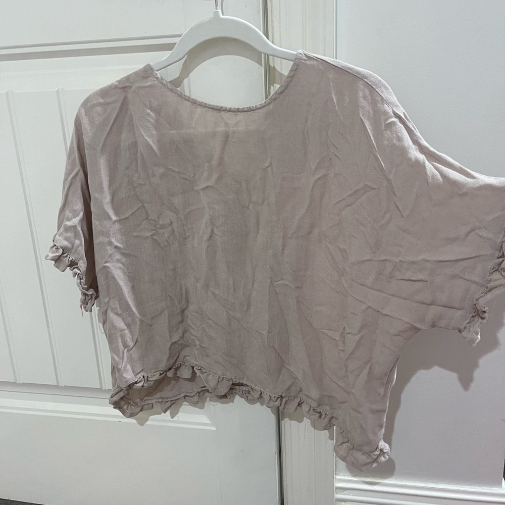light tan flowy shirt